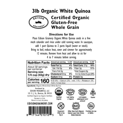 Organic, Gluten-Free White Quinoa