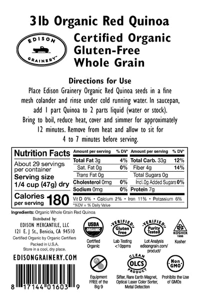 Organic, Gluten-Free Red Quinoa