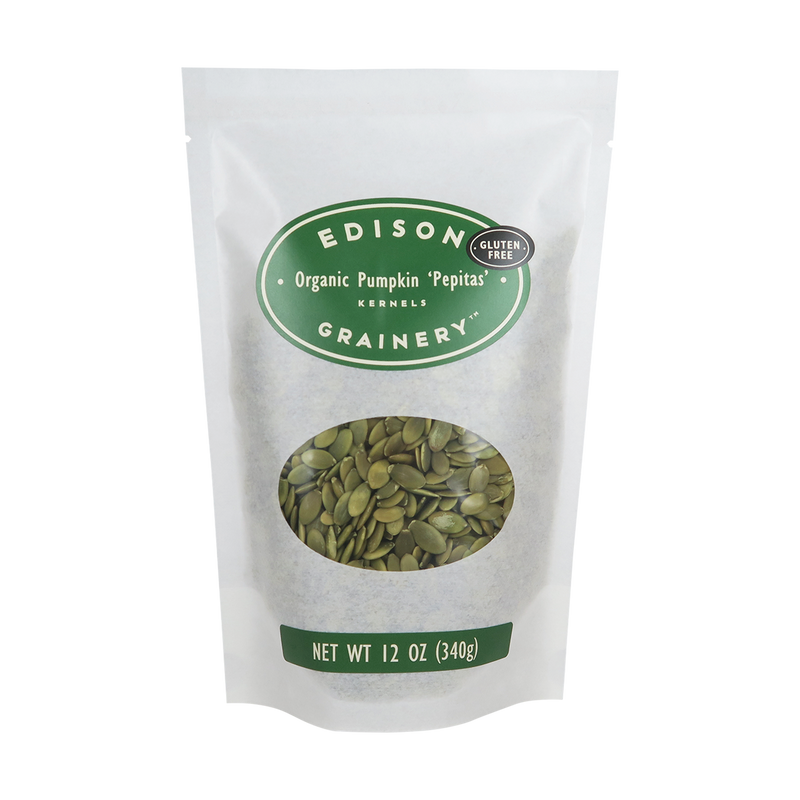 A 12 oz bag of Organic Pumpkin &
