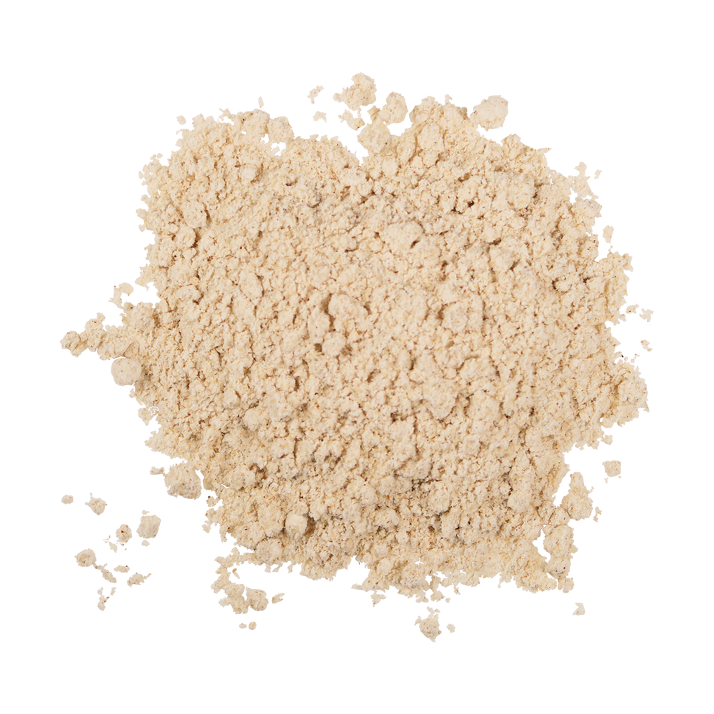 A top-down image of a small pile of Organic Sorghum Flour
